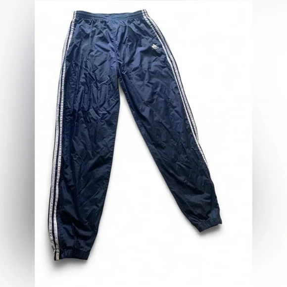 Adidas three stripes windbreaker skater pants size XL men blue - Picture 2 of 6